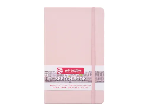 Schetsboek Talens Art Creation 80 witte vellen 140gr 130x210mm roze