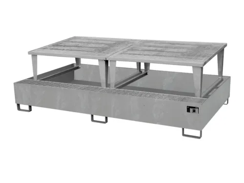 opvangbak,v. 2xIBC,opvangvol. 1000l,HxBxD 863x2650x1460mm