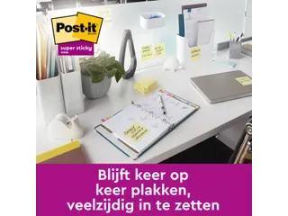 Memoblok Post-it Z-Note S350 Super Sticky 76x127mm geel 12 stuks - 6