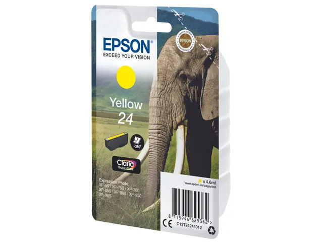 Singlepack Yellow 24 Claria Photo HD Ink