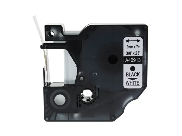 Labeltape Dymo Compatible 40913 D1 9mmx7m Zwart Op Wit