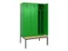 locker met bank,voor scheiding van kleding,HxBxD 2120x1200x815mm,3vak