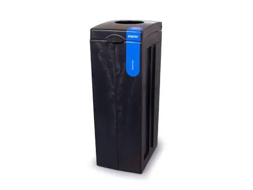 Bonton Original prullenbak 70 liter antraciet voor papier met inworpop