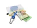 etui A5 PVC-vrij transparant met gele rits