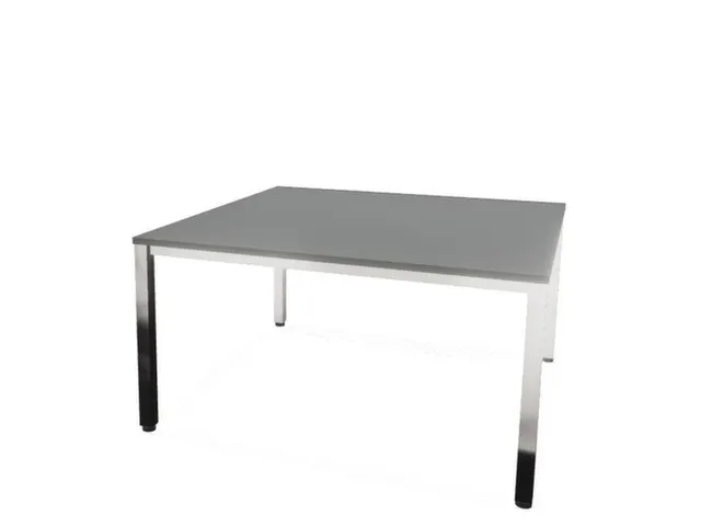 Table de conférence carré 740x1400x1400mm MS-gris 4 Pieds chromé