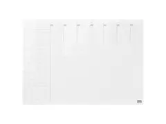 Weekplanner Nobo transparant Whiteboard acryl A4