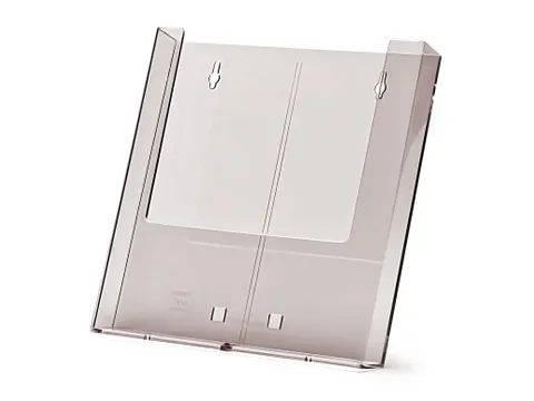 Folderhouder Balie of Wand 1x A4 Acrylglas Staand