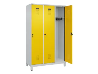 locker,HxBxD 1950x1200x500mm,3vak,vak B 400mm,draaigrendel,voeten - 2