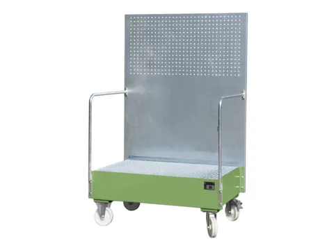 Verrijdbare Opvangbak,V. 2X200L Vat,Opvangvol. 215L