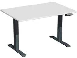 Elektrisch ihv bureau,HxBxD 630-1280x1200x800mm,blad lichtgrijs