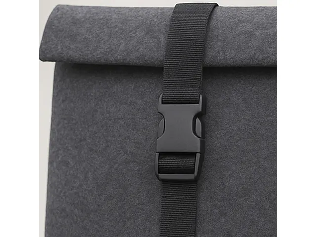 Rolltop-rugzak Juscha RPET donker grijs 39x51x11cm