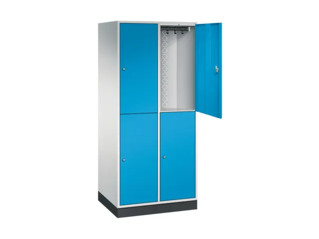 grootvolume garderobekast,RAL 7035/RAL 5012,HxBxD 1950x820x600mm