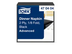 Tork 470404 Dinnerservet 2-laags Advanced 1/8 vouw Zwart 12x150 stuks