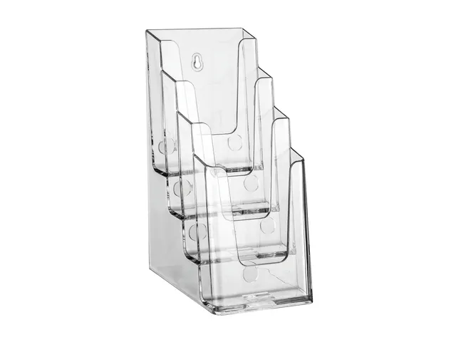 Folderhouder Europel 4 vaks 1/3 A4 transparant