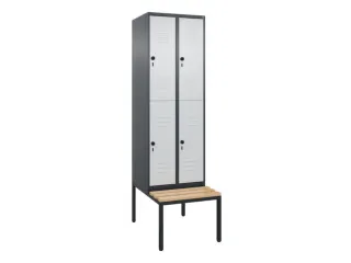 Dubbeldekse dekenkist,HxBxD 2120x600x815mm,2x2vak.,vak B 300mm - 1