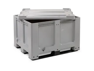 lithium-ion opslagcontainer,610l,HxBxD 760x1200x1000mm,HDPE in grijs - 3
