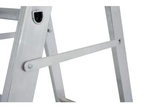 verrijdbare treden-platformladder eenzijdig 9treden stand H 2 1m