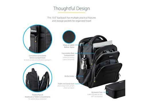 15.6 Inch Laptop Rugzak met Verwijderbare Opbergtas voor Accessoires