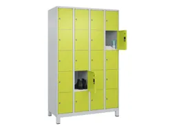 lockerkast,HxBxD 1950x1200x500mm,4x5vakken,vak B 300mm,cil.-slot