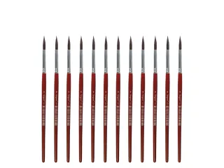 Penseel Kangaro Serie 120 rond Nr. 9 geitenhaar doos 12 stuks - 1