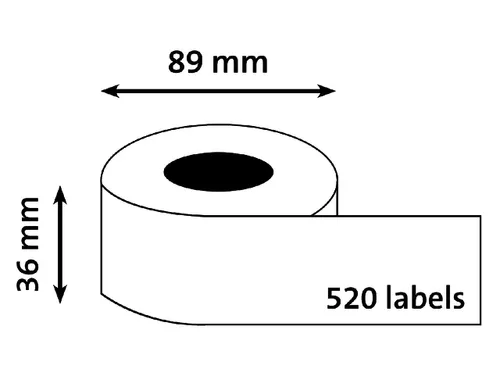 Etiket Dymo 99012 Labelprint Eurolabel 36x89mm S0722400