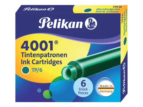 Inktpatroon Pelikan 4001 donkergroen 6 stuks