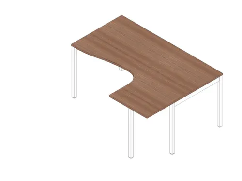 In hoogte verstelbaar hoekbureau 680-760x1600x1200mm canaletto-hout