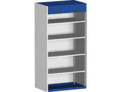 roldeurkast 2000x1050x650mm 4xStalen bodem cil.-slot RAL7035 RAL5010