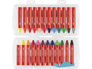 Waskrijt Faber-Castell Jumbo in opbergbox á 24 stuks - 1