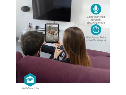 Beveiligingscamera Nedis Smartlife Wifi indoor 3MP Full HD 1296p wit