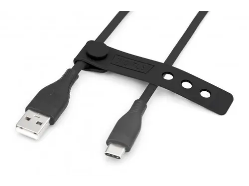 USB-C siliconen oplaadkabel USB-A USB-C 0,5m USB 2.0 60W zwart