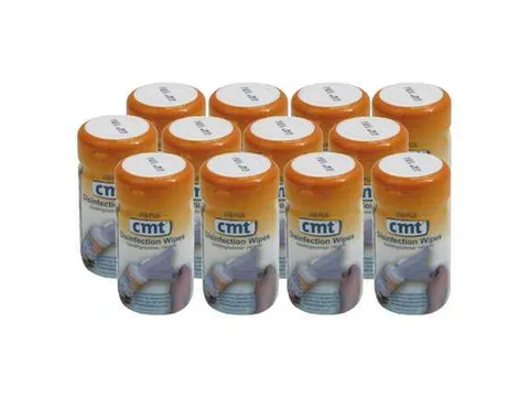 CMT Desinfectie wipes blauw 14x14cm N14019 12 bussen
