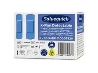 Salvequick Blue X-Ray Detectable-pleister 510003320 4 stuks - 5