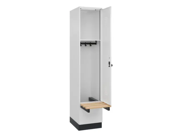 locker met bank,HxBxD 1950x400x815mm,1vak,vak B 400mm,draaigrendel