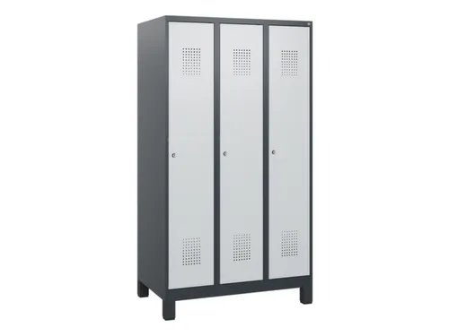 schoollocker,HxBxD 1630x900x500mm,3vak,vak B 300mm,cil.-slot,voeten