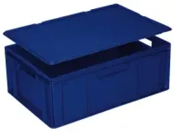 OUTLET Deksel Voor Euronorm Stapelkrat Lxb 600X400Mm Blauw