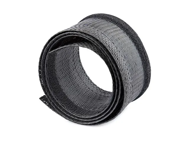 Gevlochten Kabelmantel met Klittenband 3 Meter