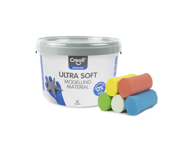 Klei Creall Play-it Ultra soft rood/blauw/groen/geel/wit 1100gram