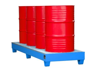Systeem-Opvangbak 4x 200l Opvangvol. 222l Blauw 250x2400x800mm Rooster - 1
