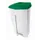 afvalbak,1x120l,HxBxD 890x560x480mm,romp PE wit,deksel PE groen