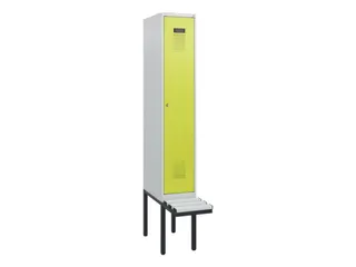 locker met bank,HxBxD 1950x300x815mm,1vak,vak B 300mm,cilinderslot - 2