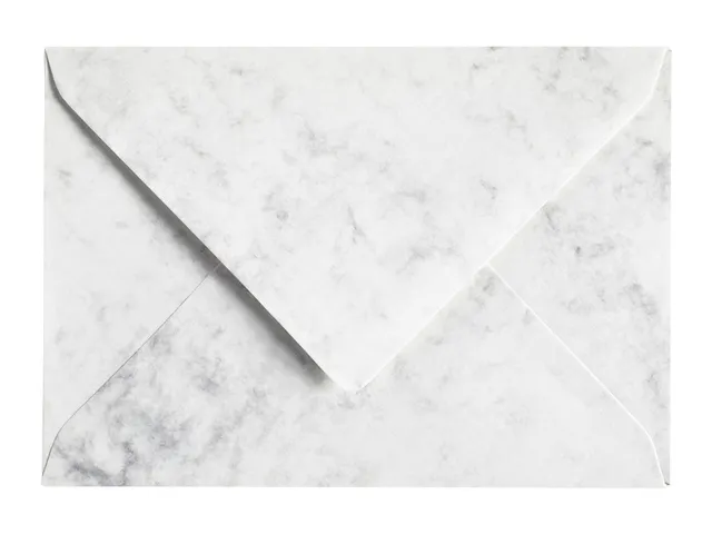 Envelop Papicolor C6 114x162mm Marble grijs Gegomd
