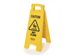 Tweezijdig Waarschuwingsbord Engelstalig caution wet floor