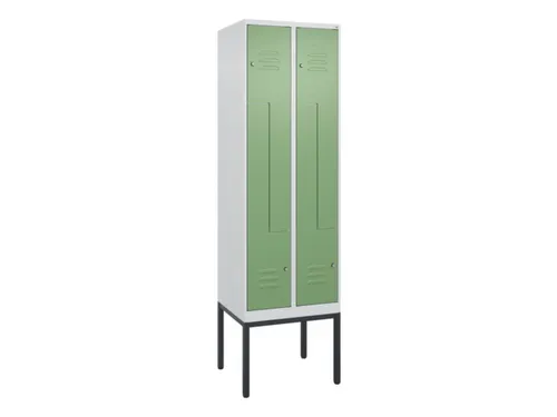 Z-garderobekast,HxBxD 2120x600x500mm,vak B 150/300mm,cil.-slot