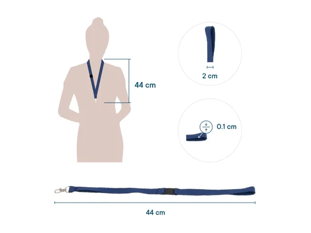 Badgekoord Europel donkerblauw