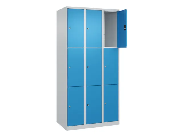 lockerkast,HxBxD 1850x900x500mm,3x3vakken,vak B 300mm,cil.-slot
