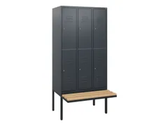 Dubbeldekse dekenkist,HxBxD 1950x900x815mm,3x2vak.,vak B 300mm