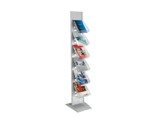 Folderrek Van Staal Vloerstandaard 1600x300x400mm Ral 9006 - 3