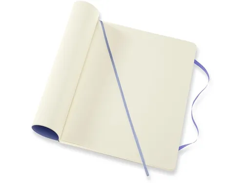 Notitieboek Moleskine XL 190x250mm blanco soft cover hydrangea blue