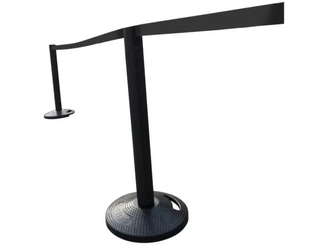 Afzetsysteem Paal Pvc 970x90mm Band Zwart Paal Zwart Voet Zwart